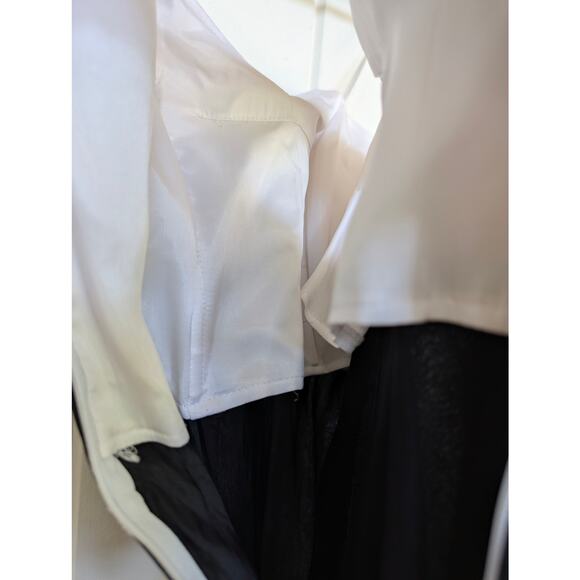 Cache (Vintage?) Strapless Column Gown Black and White Formal 8 - Picture 9 of 13